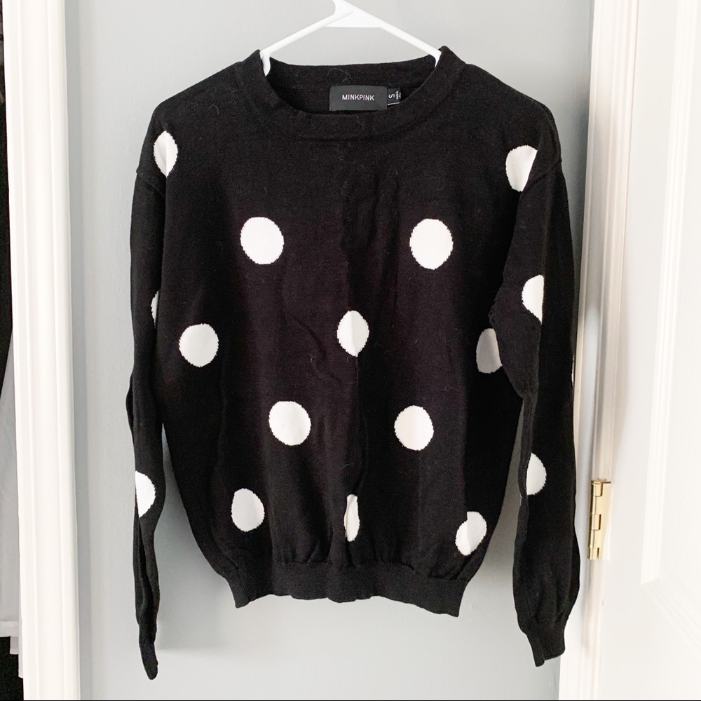 NWOT Minkpink Polka Dot Sweater S